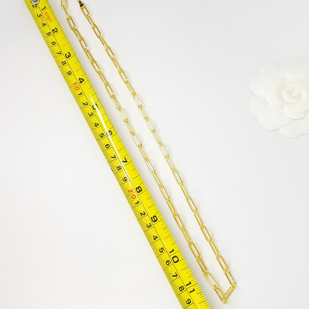 NWT 18K Gold Filled Paperclip Links Chain Necklace - Picture 10 of 10